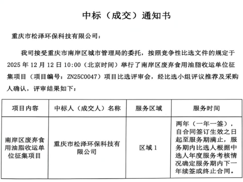 中标南岸区城市管理局